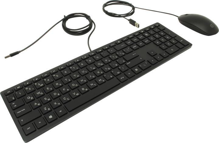 Клавиатура+мышь HP Inc. Pavilion 400 Wired Keyboard and Mouse 4CE97AA#ACB, цвет черный