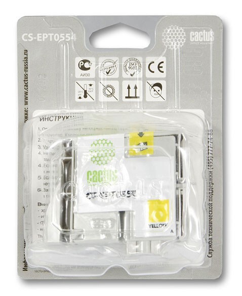 Картридж желтый Cactus CS-EPT0554
