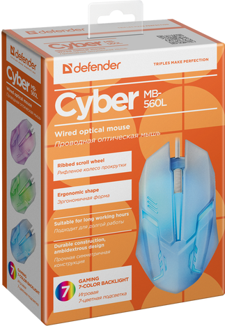 Мышь Defender Сyber MB-560L 52561, цвет белый
