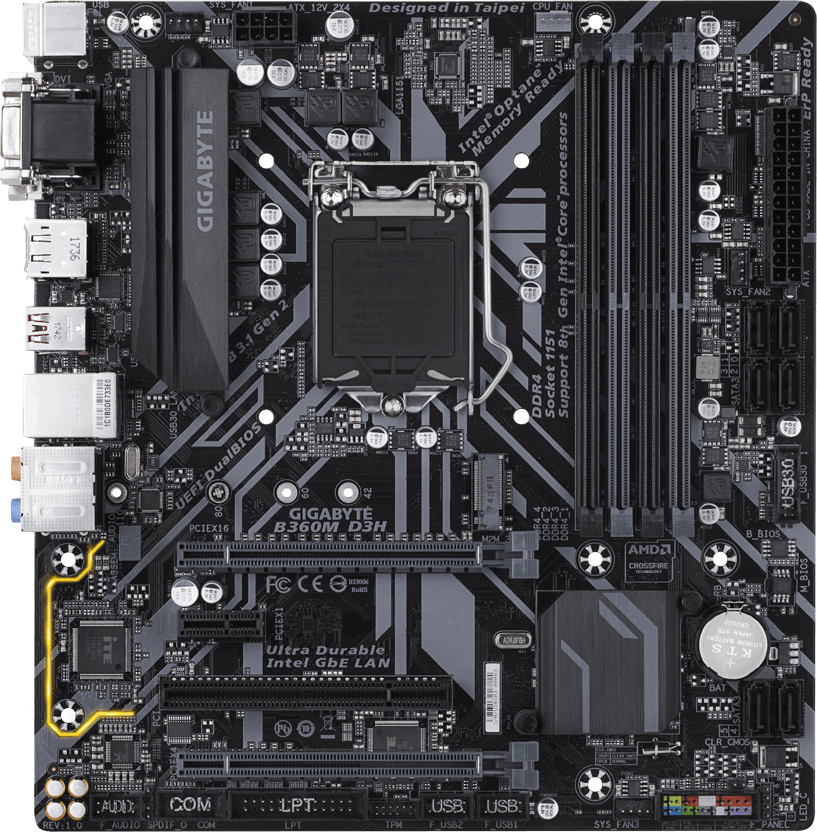 Материнская плата Gigabyte LGA1151 B360M D3H