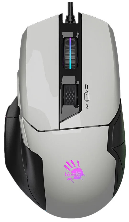 Мышь A4tech Bloody W70 MAX (PANDA WHITE), цвет черный