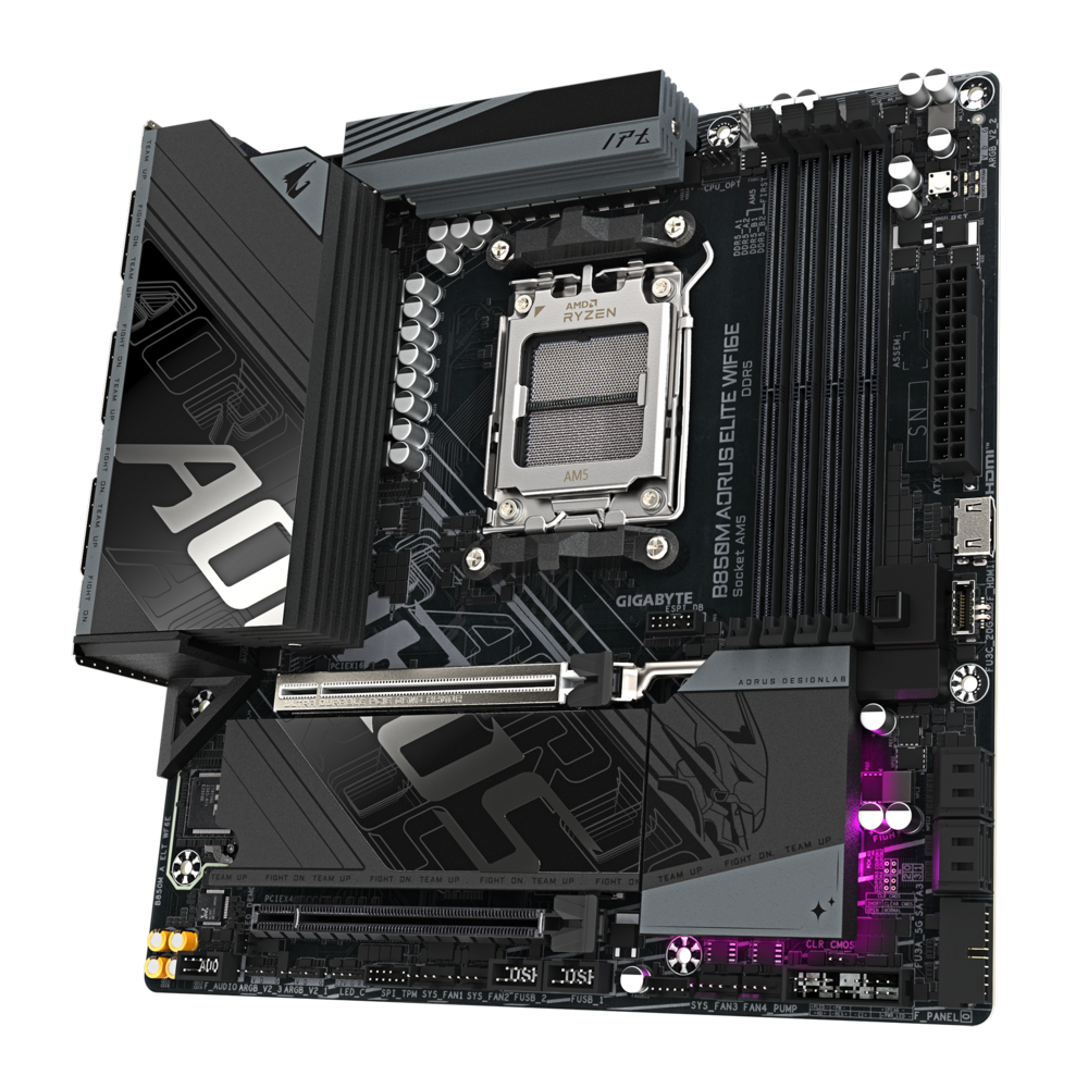 Материнская плата Gigabyte AM5 AMD B850 B850M AORUS ELITE WIFI6E
