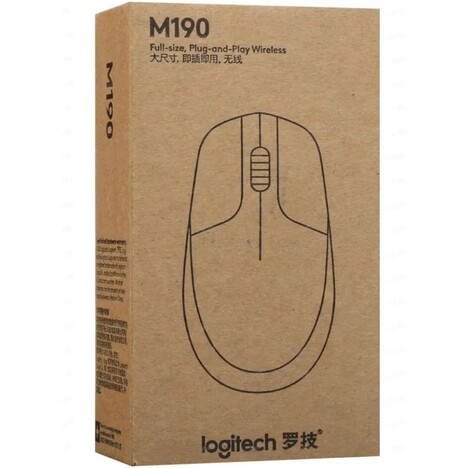 Мышь Logitech M190 910-005905/910-005902, цвет черный