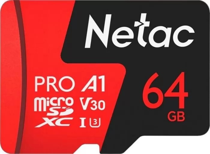 Карта памяти Netac MicroSDXC P500 Extreme PRO 64GB
