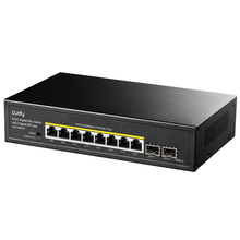Коммутатор CUDY 8-Port Gigabit PoE+ Switch with 2 Gigabit SFP slot 120W 8-10/100/1000 BASE-T Gigabit ports, 2-1000 BASE-X SFP Slot, 8-port IEEE 802.3at PoE+ Injector, Supports PoE power up to 30W for each PoE port, Extend Mode (Port#7 and #8 support transmit distance up to 250m at 10 Mbps ), Port Lightning  Protection,Watchdog