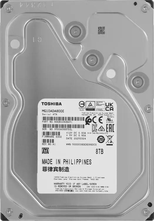 Жесткий диск  TOSHIBA Enterprise Capacity MG10 3.5 3.5" SATA3.0 8 TB 7.2K SATA3