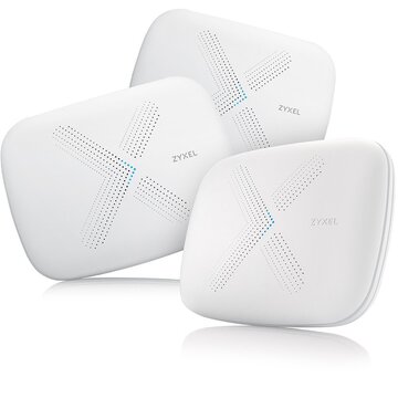 Wi-Fi роутер ZYXEL WSQ50 Multy X WiFi System (Pack of 3), AC3000 Tri-Band WiFi , AC Wave2, MU-MIMO, 802.11a/b/g/n/ac (300+866+1733 Mb/s), 9 Antenns, 1xWAN GE, 3xLA