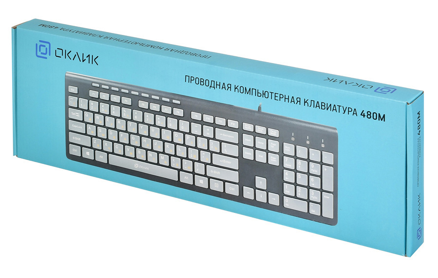 Клавиатура Oklick USB 480M 1067199, цвет черный
