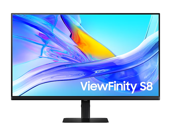 Samsung 32" ViewFinity S8 S80UD S32D804UAI (VA 16:9 3840x2160x60Hz 5ms 350cd 3000:1 178/178 1,07 млрд DP; HDMI; USB-C (90 Вт) USB3.0x3 RJ45 HAS Tilt Swiv VESA Black