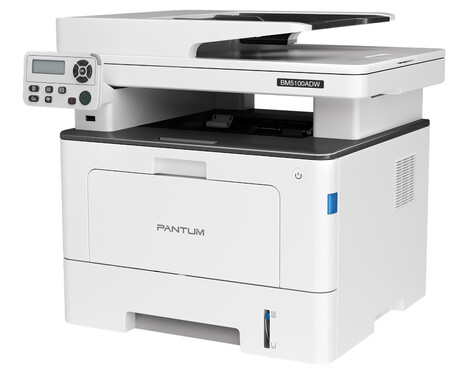 Pantum BM5100ADW, P/C/S, Mono laser, A4, 40 ppm (max 100000 p/mon), 1.2 GHz, 1200x1200 dpi, 512 MB RAM, Duplex, DADF50, paper tray 250 pages, USB, LAN, WiFi, start. cartridge 3000 pages