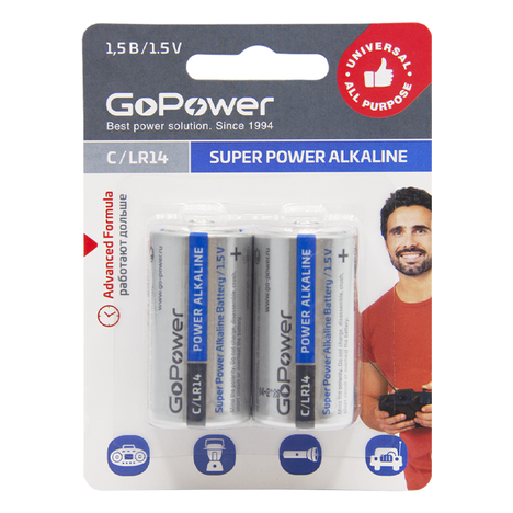 Аккумулятор для компьютерной техники GoPower Батарея Alkaline LR14