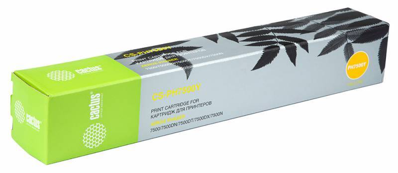 Тонер-картридж желтый Cactus CS-PH7500Y