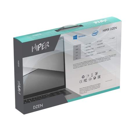 Ноутбук HIPER Dzen H1569O582DMP Intel Core i5-1135G7 (серый)