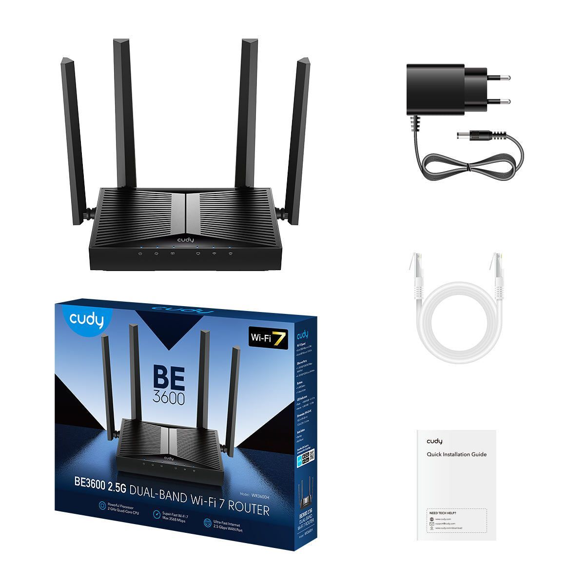 Wi-Fi роутер CUDY WR3600H (плохая упаковка)