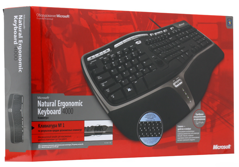 Клавиатура Microsoft Corporation Natural Ergonomic Keyboard 4000 B2M-00020, цвет черный