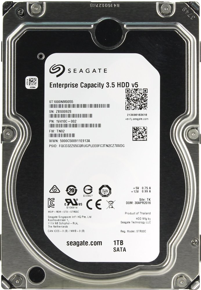 Жесткий диск  SEAGATE Enterprise Capacity 3.5  1TB 7.2K SATA3
