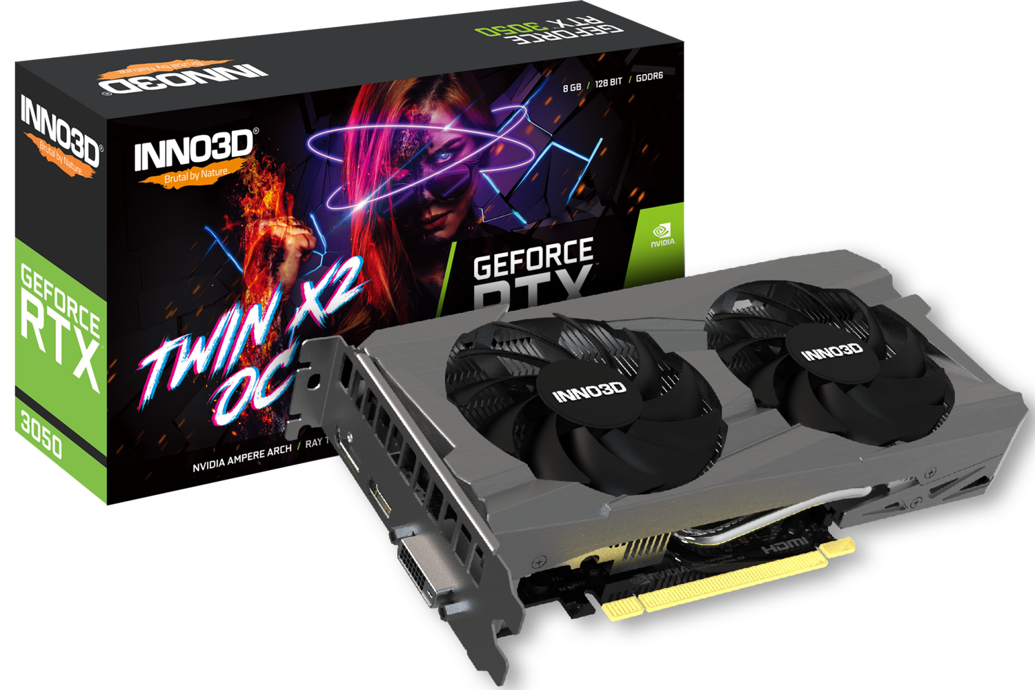 Видеокарта Inno3D GeForce RTX 3050 8 ΓБ Retail