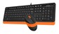 Клавиатура+мышь A4tech Fstyler F1010 F1010 ORANGE, цвет черный