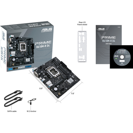 Материнская плата ASUS Intel H610 PRIME H610M-R D4-SI