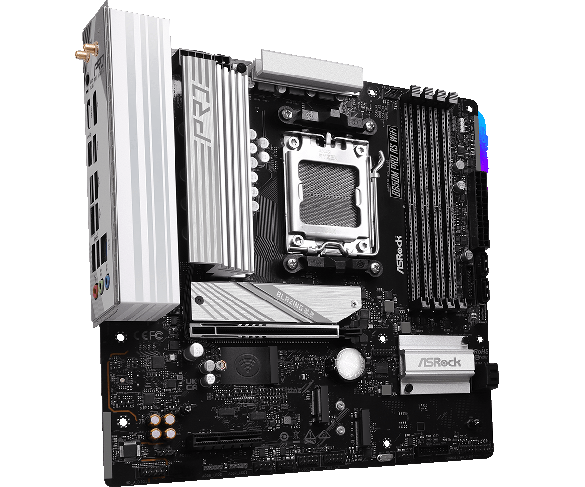 Материнская плата ASRock AM5 AMD B850 B850M Pro RS WiFi