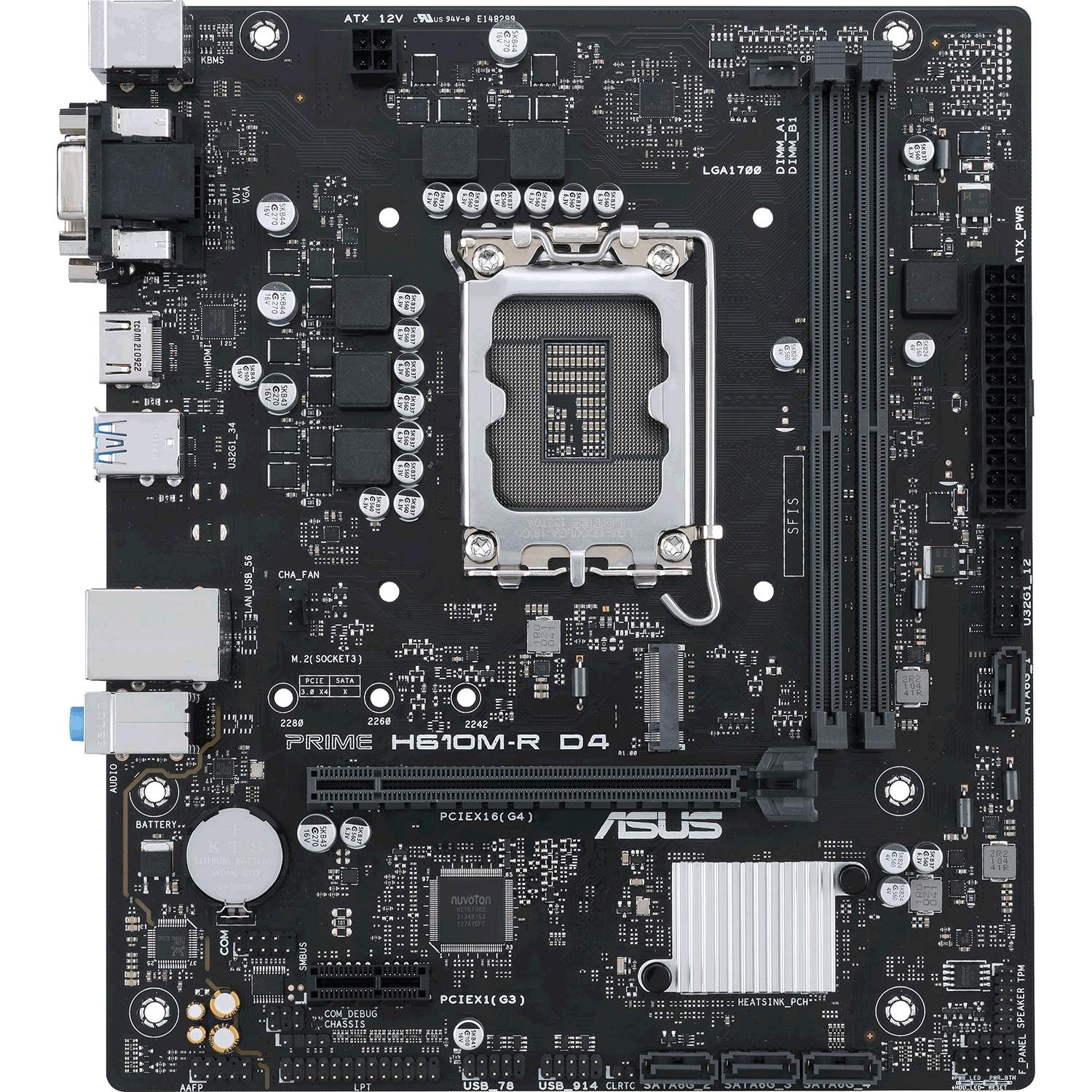 Материнская плата ASUS Intel H610 PRIME H610M-R D4-SI