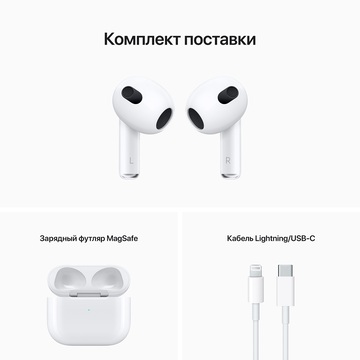 Наушники Apple AirPods 3 (2021), цвет белый
