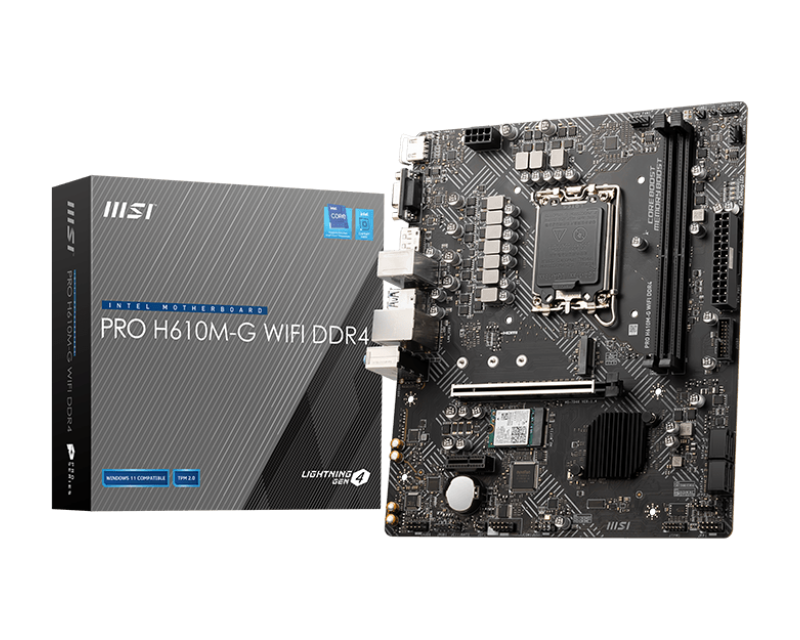 Материнская плата MSI Intel H610 PRO H610M-G WIFI DDR4