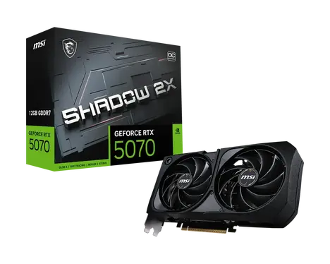 Видеокарта MSI Bad Pack RTX5070 SHADOW 2X OC 12GB GDDR7 192bit 3xDP HDMI 2FAN RTL bp