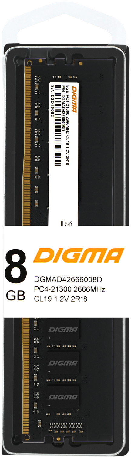 Оперативная память DIGMA DDR4  8Gb, DGMAD42666008D, RTL