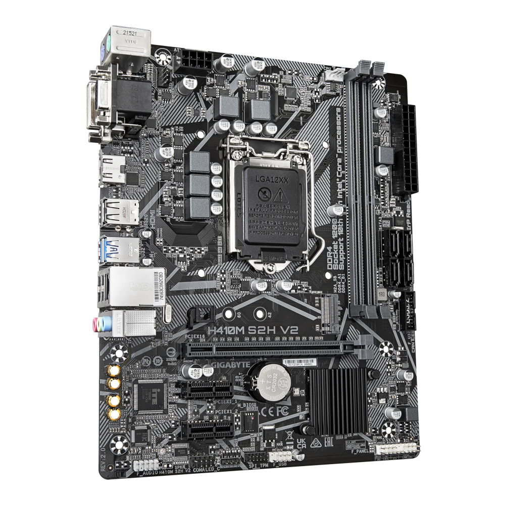 Материнская плата Gigabyte LGA1200 Intel Q470 H410M S2H V2 2.1