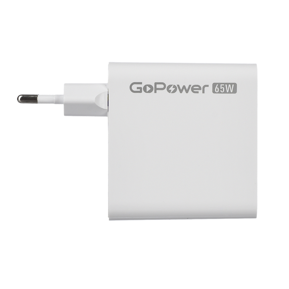 Зарядное устройство GoPower 1USB+2Type-C 65W QC3.0 GaN