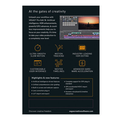 Magix VEGAS Professional Edit (лицензия), ONLINE SHIPPING Pack (OSP)