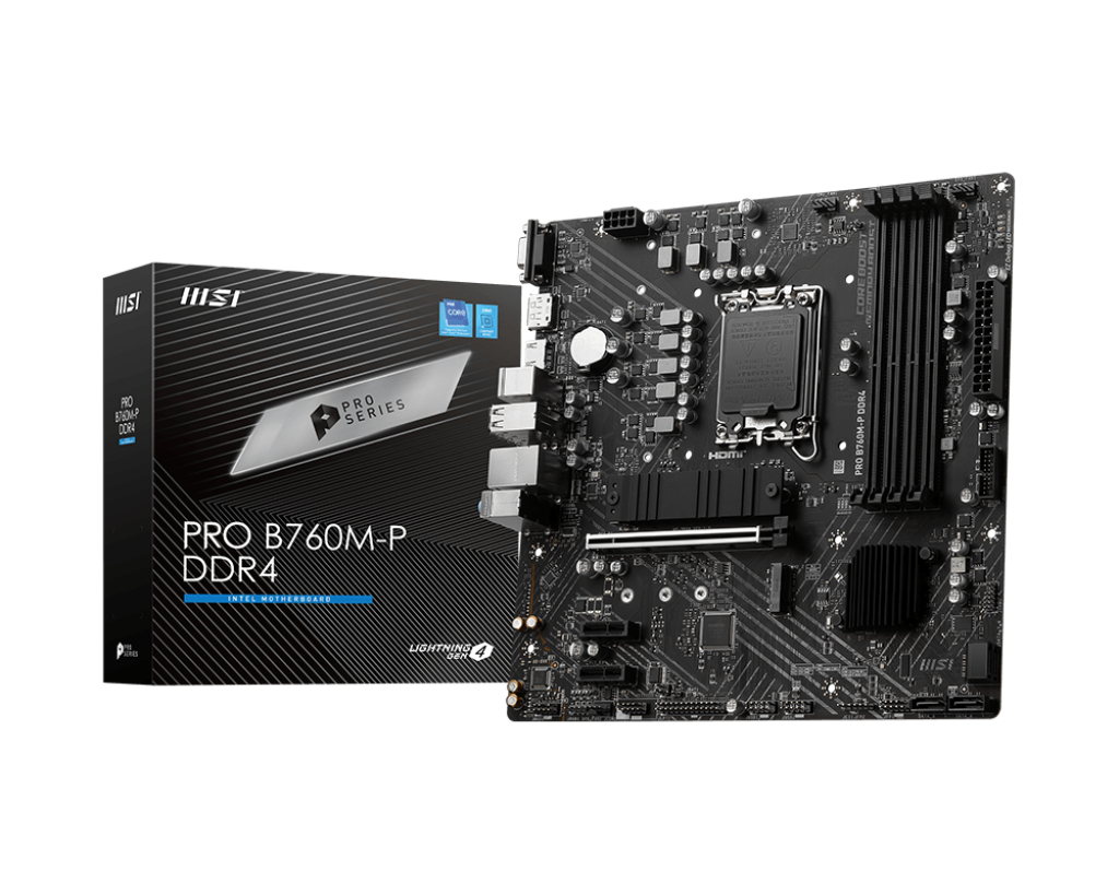 Материнская плата MSI Intel B760 PRO B760M-P DDR4 (плохая упаковка)