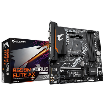 Материнская плата Gigabyte AM4 AMD B550 B550M AORUS ELITE AX