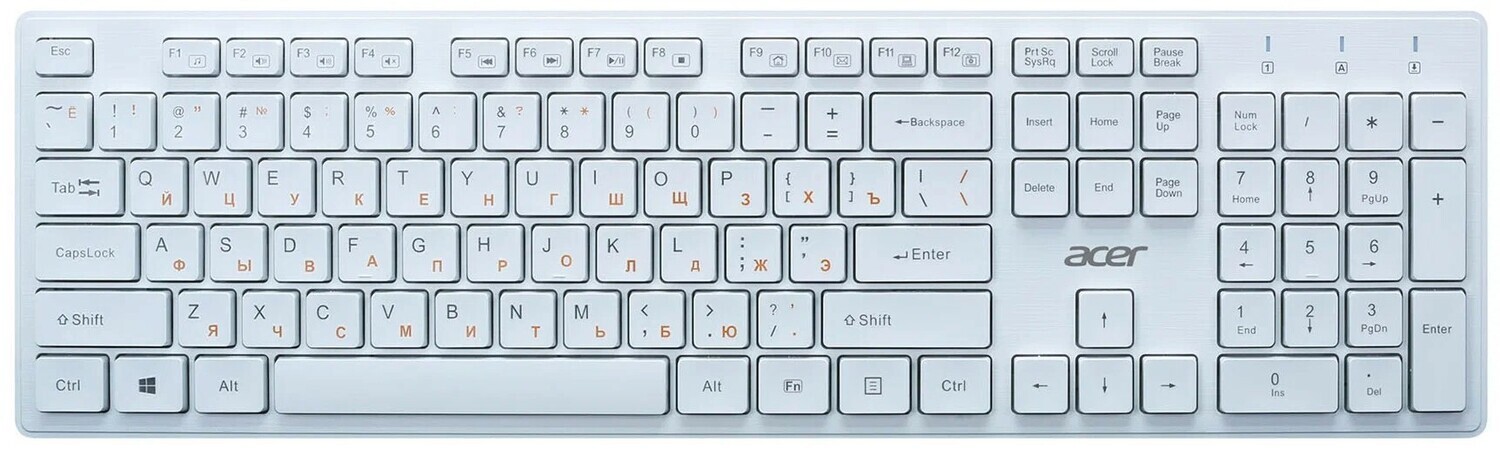 Клавиатура ACER OKW123 ZL.KBDEE.00D, цвет белый