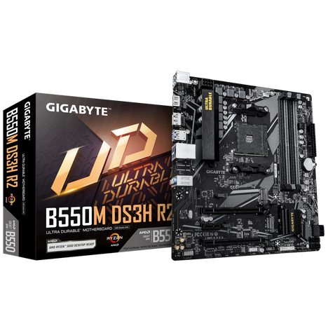 Материнская плата Gigabyte AM4 AMD B550 B550M DS3H R2