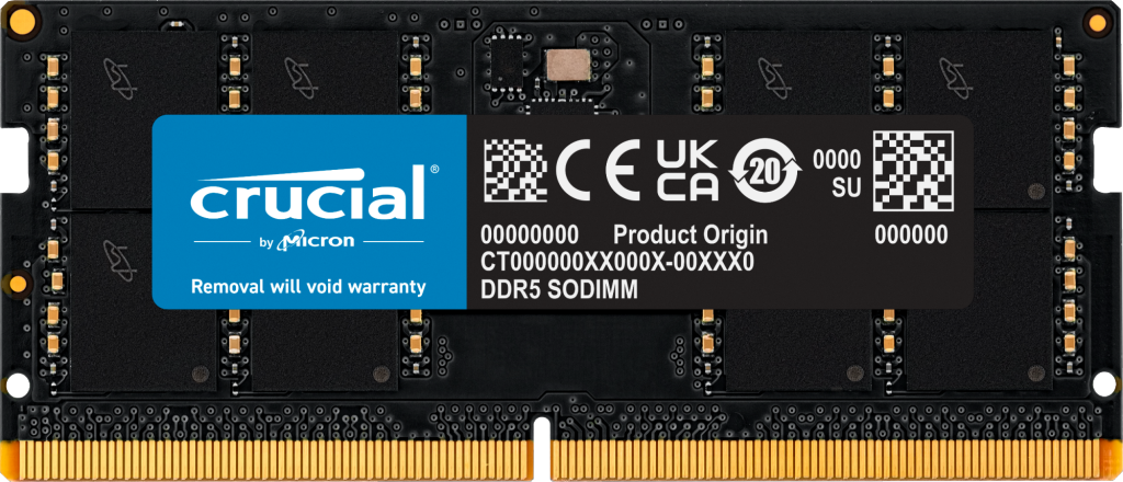 Оперативная память Crucial Micron DDR5 5600МГц  SODIMM 32Гб, CT32G56C46S5