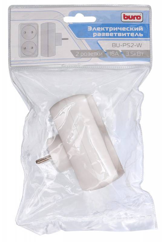 Сетевой фильтр Buro Сетевой разветвитель BU-PS2-W