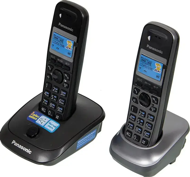 SIP-DECT телефон Panasonic TG2512, 2 трубки