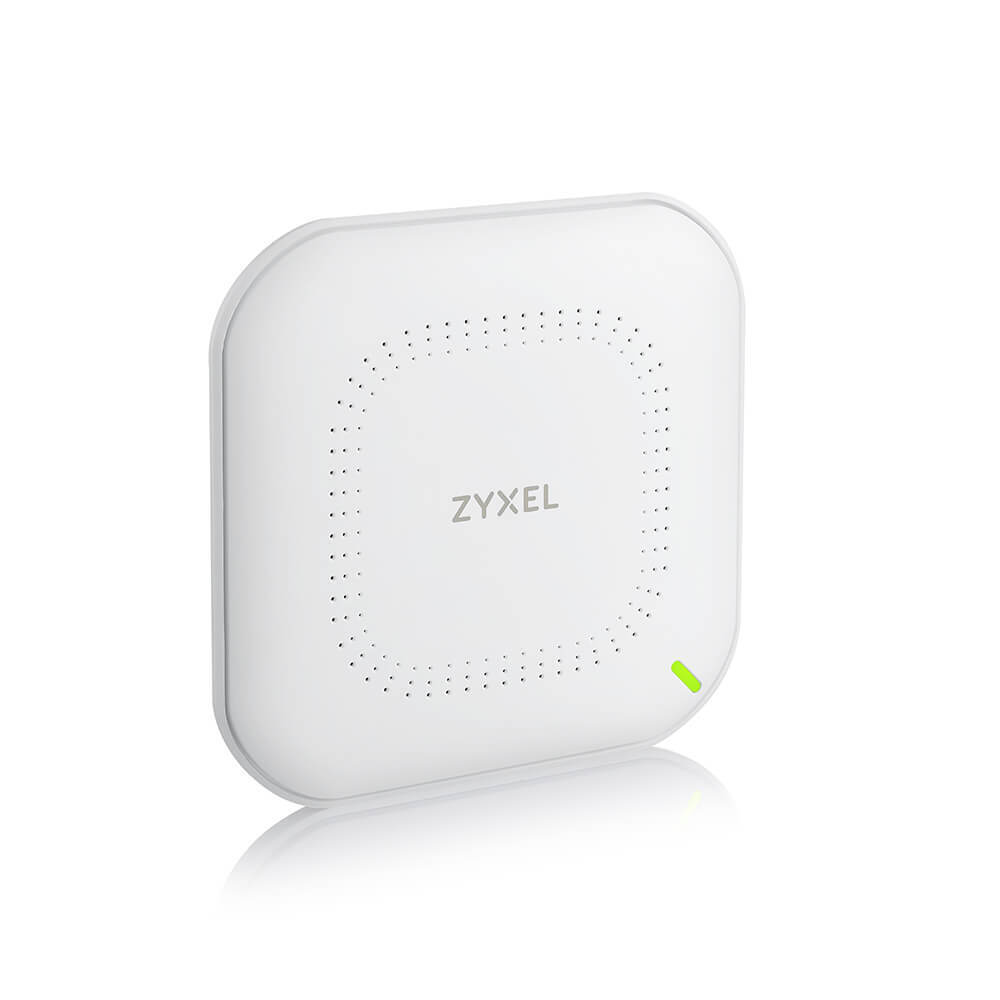 Точка доступа/ Zyxel NebulaFlex NWA50AX Hybrid Access Point, WiFi 6, 802.11a / b / g / n / ac / ax (2.4 and 5 GHz), MU-MIMO, 2x2 antennas, up to 575 + 1200 Mbps, 1xLAN GE, PoE , without support for Captive portal and WPA-Enterprise, protection against 4G / 5G, PSU included