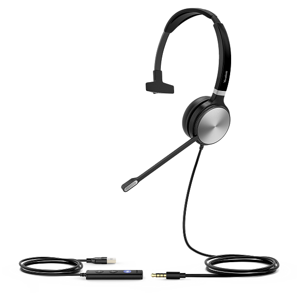 Гарнитура с 1 наушником Yealink UH36 MONO-TEAMS, цвет серебристый/черный