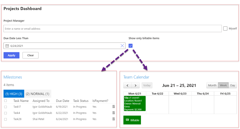 KWizCom Data View Shared Filter app (SPFx)