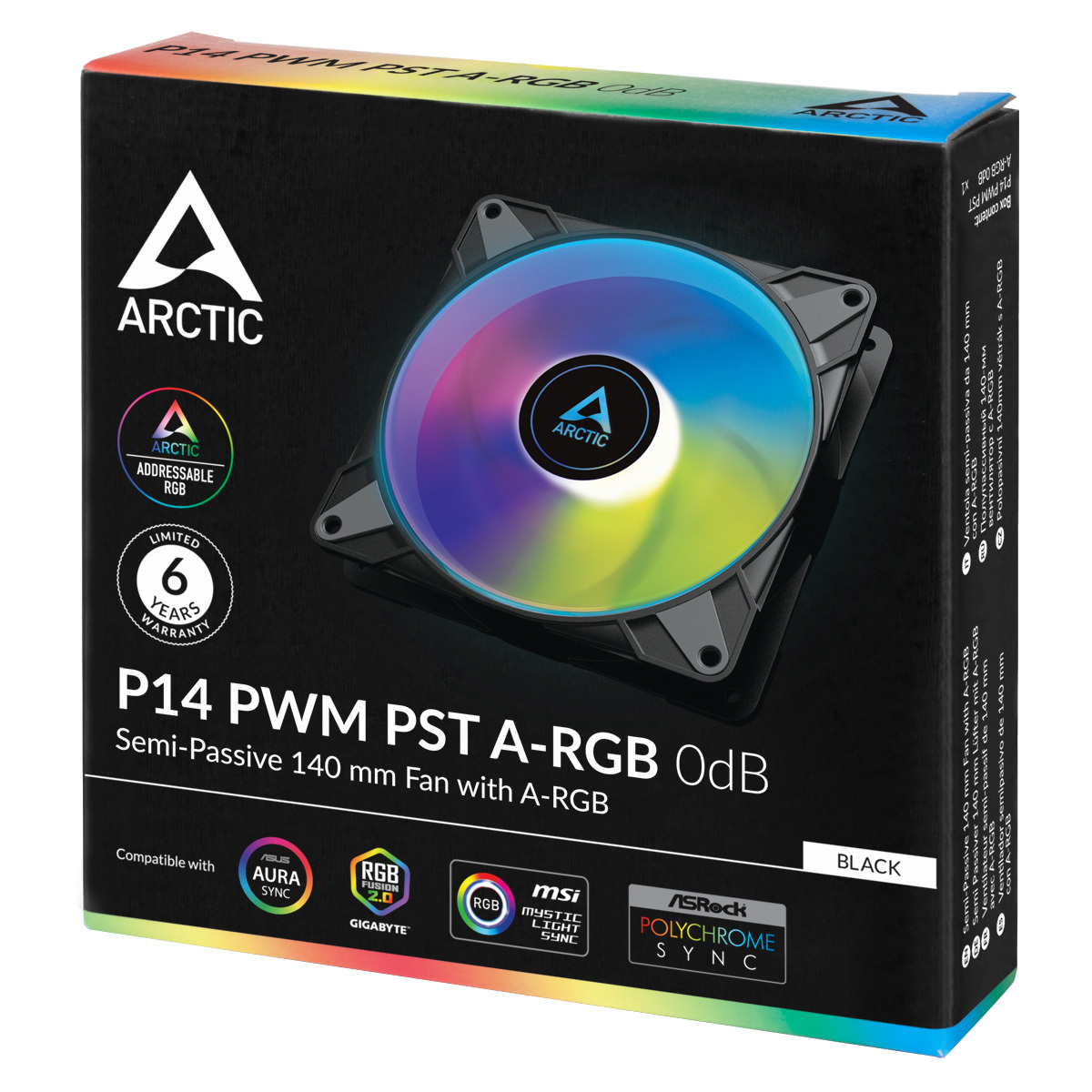 Вентилятор ArcticCooling для корпуса P14 PWM PST A-RGB