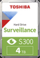 Жесткий диск  TOSHIBA S300 Surveilance 3.5  4TB 5.4K SATA3