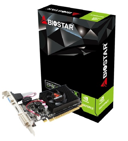 Видеокарта Biostar PCI-E G210-1GB D3 LP NVIDIA GeForce 210 1Gb 64bit DDR3 589/1333 DVIx1 HDMIx1 CRTx1 Ret low profile