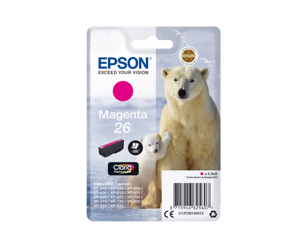 

Картридж пурпурный Epson C13T26134012
