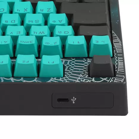 Клавиатура Raskat Клавиатура KM002-UV-GREEN, цвет темно-серый