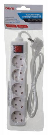 Сетевой фильтр Buro Сетевой удлинитель BU-PS5.1/W