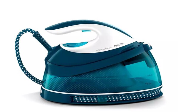 

Парогенератор Philips/ Парогенератор, 2400 Вт, удар 400 г, пар 120 г/мин, 6,5 бар, SteamGlide, OptimalTEMP,