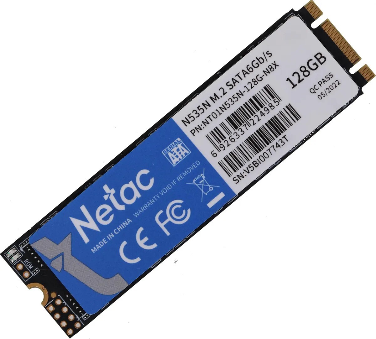 Внутренний твердотельный накопитель Netac SATA III 128Gb